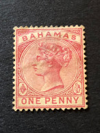 BAHAMAS  SG 48  1d Carmine Rose  MNG - 1859-1963 Colonia Britannica