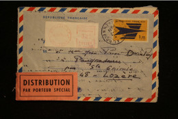 FRANCE AEROGRAMME N°1002 YT Transforme En Lettre Avec Distribution Par Porteur Spécial De LAVAL A ST ENIMIE Du 26.7.1974 - 1961-....