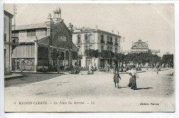 CPA Ecrite à Alger En 1925 * MAISON CARRÉE ( El-Harrach Banlieue D'Alger) La Place Du Marché * Edition Fareau - Algeri