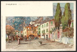 Italie, Manuel WIELANDT - Lithographie - PORLEZZA Lago Di Lugano - Wielandt, Manuel