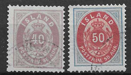 Islande YT N° 15 Et 16 Oblitérés. TB - Used Stamps
