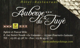 25-  FOURNETS LUISANS  -PUB - CARTE VISITE -RESTAURANT LA VRINE - Autres & Non Classés