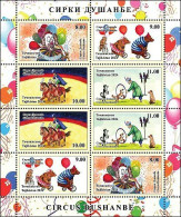 Tajikistan 2024 .  Circus Dushanbe (Horses, Dogs,Bears). Sheetlet Of 8 - Tayikistán