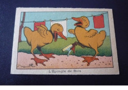 Benjamin Rabier Illustrateur. N°150193 .l Epingle De Bois Canards.7 X 10.5 Cm - Autres & Non Classés