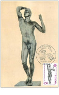 TIMBRES.n°27413.CARTE MAXIMUM.1974.L'AGE D'AIRAIN DE RODIN - 1970-1979