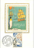 TIMBRES.CARTE MAXIMUM.n°24.DECOUVERTE DES ILES CROZET ET KERGUELEN 1772 - Andere & Zonder Classificatie