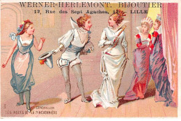 CHROMOS.AM23052.7x10 Cm Env.Bijoutier.Werner-Herlemont.Cendrillon.Les Noces De La Pinchonnière - Autres & Non Classés