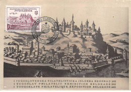 YOUGOSLAVIE.Carte Maximum.AM14109.1952.Cachet Izlozba.Exposition Philatélique De Belgrade - Usati