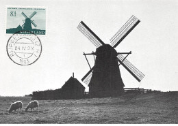 PAYS-BAS.Carte Maximum.AM14073.1963.Cachet Rijpwetering.Moulin De Waterloospolder - Usati