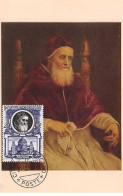 VATICAN.Carte Maximum.AM14045.31/12/1954.Cachet Vatican.Pape Giulio II - Usati