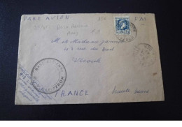 Algerie. N°150066.alger/vesoul 1945.timbres .cachet .obliterations Mixtes.bases Aerienne.fm - Brieven En Documenten