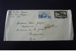 Indochine.tonkin. N°150038 .hanoi/ Perpignan Raid Paris Saigon .1934.timbres .cachet .obliterations Mixtes. - Storia Postale