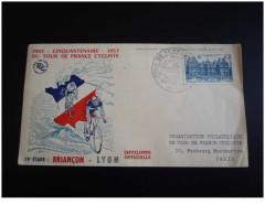 TIMBRES.n°28648.CYCLISME.CINQUANTENAIRE DU TOUR DE FRANCE.19eme ETAPE BRIANCON-LYON - Radsport