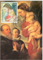 TIMBRES.CARTE MAXIMUM.n°66.PIERRE PAUL RUBENS.VIERGE A L'ENFANT ET DONATEURS.ALEXANDRE GOUBEAU ET SA FEMME ANNE ANTONI - Sin Clasificación