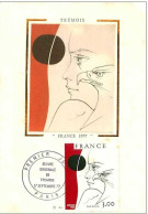 TIMBRES.CARTE MAXIMUM.n°56.TREMOIS.FRANCE 1977.OEUVRE ORIGINALE DE TREMOIS - Ohne Zuordnung