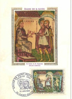 TIMBRES.CARTE MAXIMUM.n°55.EGLISE DE ST SAVIN.ST SAVIN ET ST CYPRIEN DEVANT LADICIUS - Non Classificati