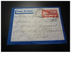TIMBRE.n°29554.INDOCHINE.1934.HAIPHONG.PAR AVION.GRANDE DECHIRURE - Cartas & Documentos