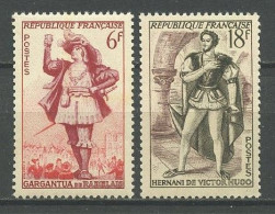 FRANCE 1953 N° 943/944 ** Neufs MNH Superbes C 1,30 € Théâtre Français Gargantua Hernani - Unused Stamps