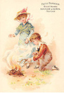 CHROMOS.AM23877.7x10 Cm Env.Petit Parisien.Biscuit Nouveau.Ducasse & Guibal.Enfants Faisant Du Feu - Otros & Sin Clasificación