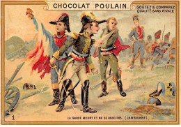 Chromos - COR14706 - Chocolat Poulain - Hommes - Soldats - Drapeau - 10x7 Cm Environ - En L'état - Poulain