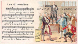 Chromos - COR14057 - Cacao Suchard - Hommes - Table - Les Girondins - 10x5 Cm Environ - En L'état - Suchard