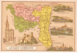 CHROMOS.AM23493.7x11 Cm Env.Chicorée A La Cantinière Française.G Black.Carte Région.Alsace-Lorraine - Tee & Kaffee