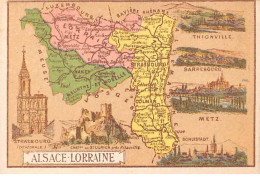 CHROMOS.AM23487.7x11 Cm Env.Chicorée A La Cantinière Française.G Black.Carte Région.Alsace-Lorraine - Thé & Café