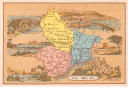 CHROMOS.AM23483.7x11 Cm Env.Chicorée A La Cantinière Française.G Black.Carte Région.Alpes Maritimes - Thé & Café