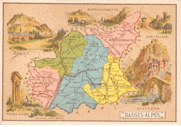 CHROMOS.AM23480.7x11 Cm Env.Chicorée A La Cantinière Française.G Black.Carte Région.Basses Alpes - Thé & Café