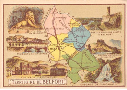 CHROMOS.AM23478.7x11 Cm Env.Chicorée A La Cantinière Française.G Black.Carte Région.Territoire De Belfort - Tea & Coffee Manufacturers