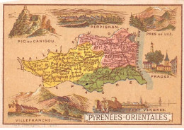 CHROMOS.AM23468.7x11 Cm Env.Chicorée A La Cantinière Française.G Black.Carte Région.Pyrénées Orientales - Thee & Koffie