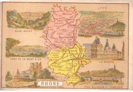 CHROMOS.AM23467.7x11 Cm Env.Chicorée A La Cantinière Française.G Black.Carte Région.Rhône - Thee & Koffie