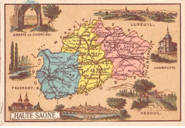 CHROMOS.AM23465.7x11 Cm Env.Chicorée A La Cantinière Française.G Black.Carte Région.Haute Saône - Thee & Koffie