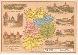 CHROMOS.AM23445.7x11 Cm Env.Chicorée A La Cantinière Française.G Black.Carte Région.Seine Et Marne - Thee & Koffie