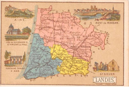 CHROMOS.AM23428.7x11 Cm Env.Chicorée A La Cantinière Française.G Black.Carte Région.Landes - Thee & Koffie