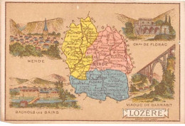 CHROMOS.AM23423.7x11 Cm Env.Chicorée A La Cantinière Française.G Black.Carte Région.Lozère - Thee & Koffie