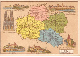 CHROMOS.AM23422.7x11 Cm Env.Chicorée A La Cantinière Française.G Black.Carte Région.Loiret - Thee & Koffie