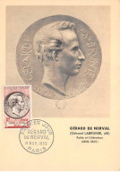 FRANCE.Carte Maximum.AM13817.11/11/1955.Cachet Paris.Gérard De Nerval (1808-1855).Gérard Labrunie.Poète Français - 1950-1959