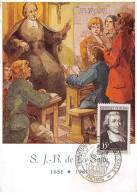 FRANCE.Carte Maximum.AM13775.28/04/1951.Cachet Reims.Saint Jean Baptiste De La Salle.Maitre Joseph Speybrouck - 1950-1959