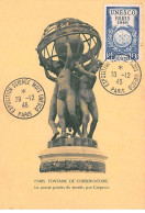 FRANCE.Carte Maximum.AM13725.28/12/1946.Cachet Paris.Fontaine De L'observatoire.Les Quatre Parties Du Monde.Carpaux - 1940-1949