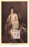 1949 . Carte Maximum . N°105574 .monaco.princesse Charlotte .croix Rouge .cachet Monaco . - Maximumkaarten