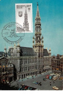 1965 .carte Maximum .belgique .102691 .hotel De Ville .royale De Timbrologie .cachet Bruxelles . - 1961-1970