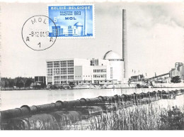 1961 .carte Maximum .belgique .102658 .energie Nucleaire Reacteur .cachet Mol . - 1961-1970