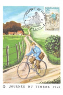 1972 .carte Maximum .france .102489 . Facteur Rurale A Bicyclette .cachet Meaux . - 1970-1979
