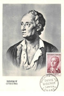 1958 .carte Maximum .france .102463 . Diderot Denis .cachet Langres . - 1950-1959
