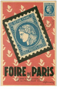 FRANCE.n°19957.CARTE MAXIMUM.1947.FOIRE DE PARIS.SALONS INTERNATIONAL DE LA PHILATELIE 1947 - 1940-1949