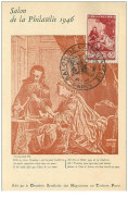 FRANCE.n°19954.CARTE MAXIMUM.1946.SALON DE LA PHILATELIE 1946.CHARDIN PINX 1732 - 1940-1949