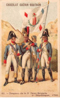 Chromos -COR10325 -Chocolat Guérin-Boutron- Drapeau De La 5è Brigade- 1 è République- 1796- En L'état - 7x10 Cm Environ - Guerin Boutron
