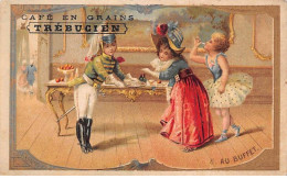 Chromos -COR12261 - Café Trébucien - Au Buffet - Homme - Femmes - Table - 6x10cm Env. - Té & Café