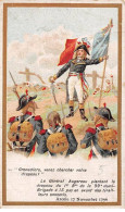 Chromos -COR12163 - Boucherie Du Bon Marché - Général Augereau - Brigadiers - Drapeau - 6x10cm Env. - Altri & Non Classificati